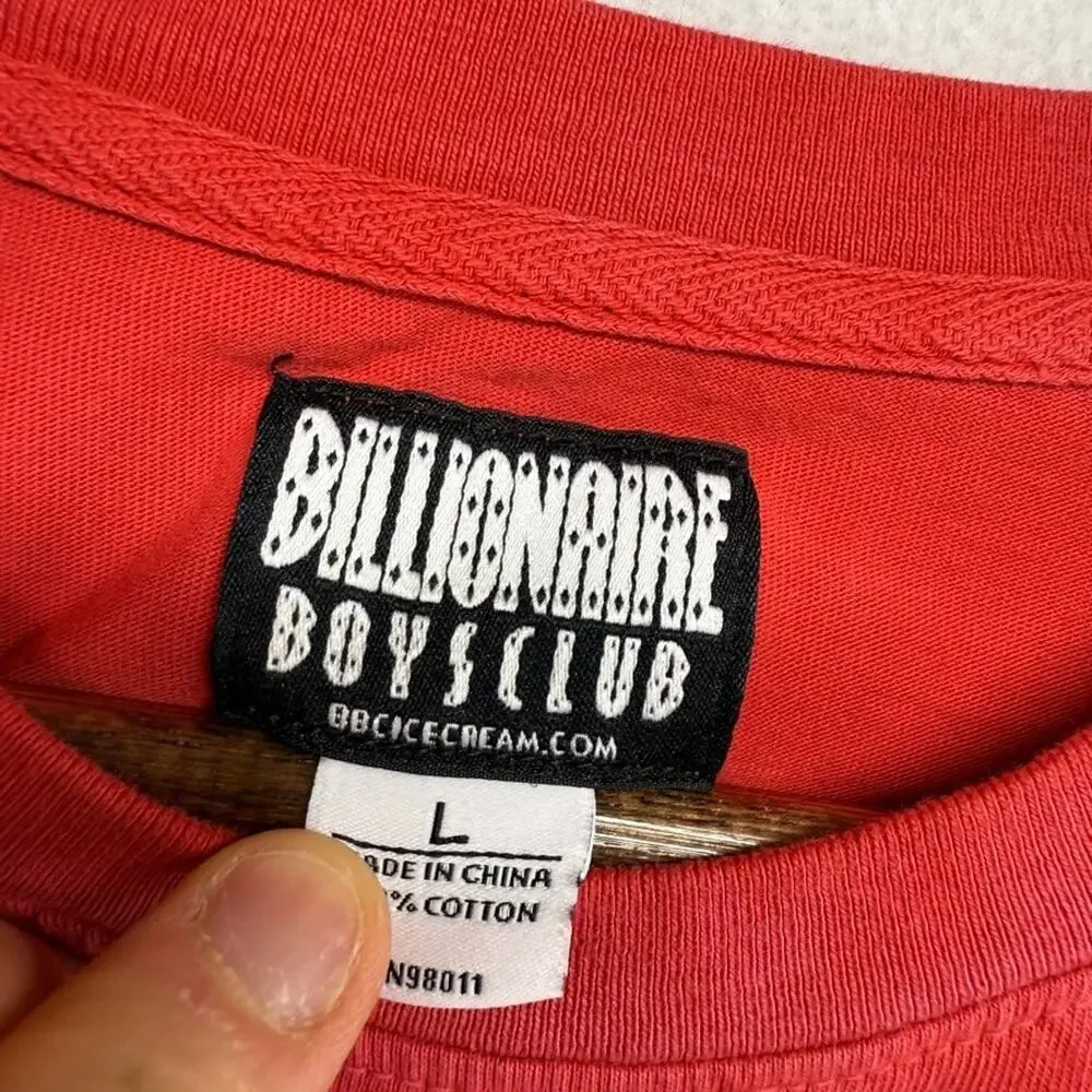Billionaire Boys Club Shirt men's large Red BBC Icecream Graphic Tie Dye Graphic